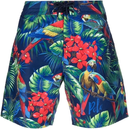 Ralph Lauren  Palm Island Parrot Print Swim Shorts mehrfarbig