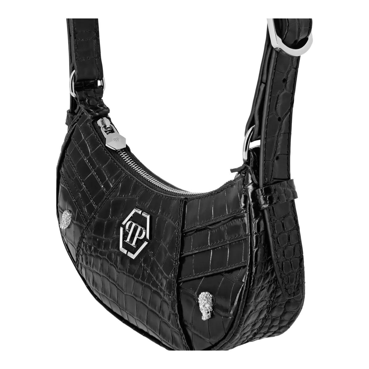 Thumbnail - Philipp Plein Crossbody Bags - Half-Moon Bag Cocco - Gr. unisize - in Schwarz - für Damen