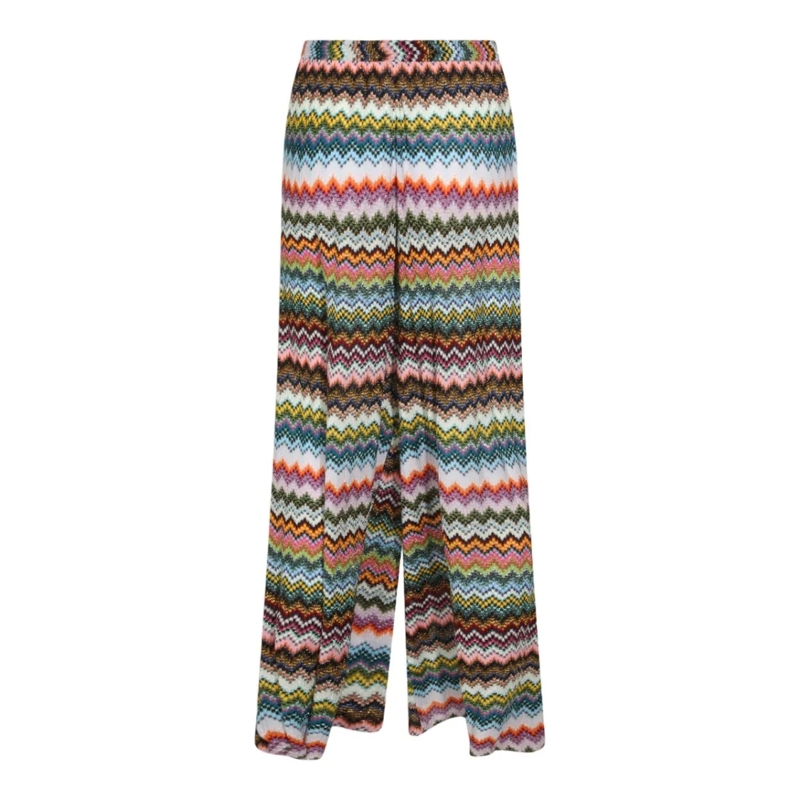 Missoni Casual broeken Wide-Leg Trousers With Zigzag Pattern Grey(Image 4)