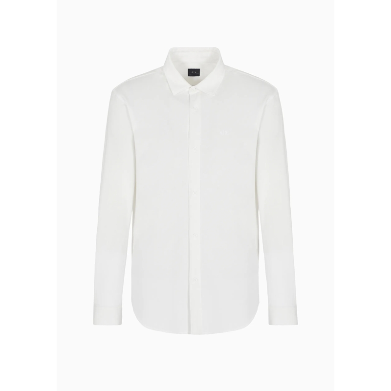 Armani Exchange Hemd Armani Exchange Man Jersey Shirt Lange Mouw Overhe weiß