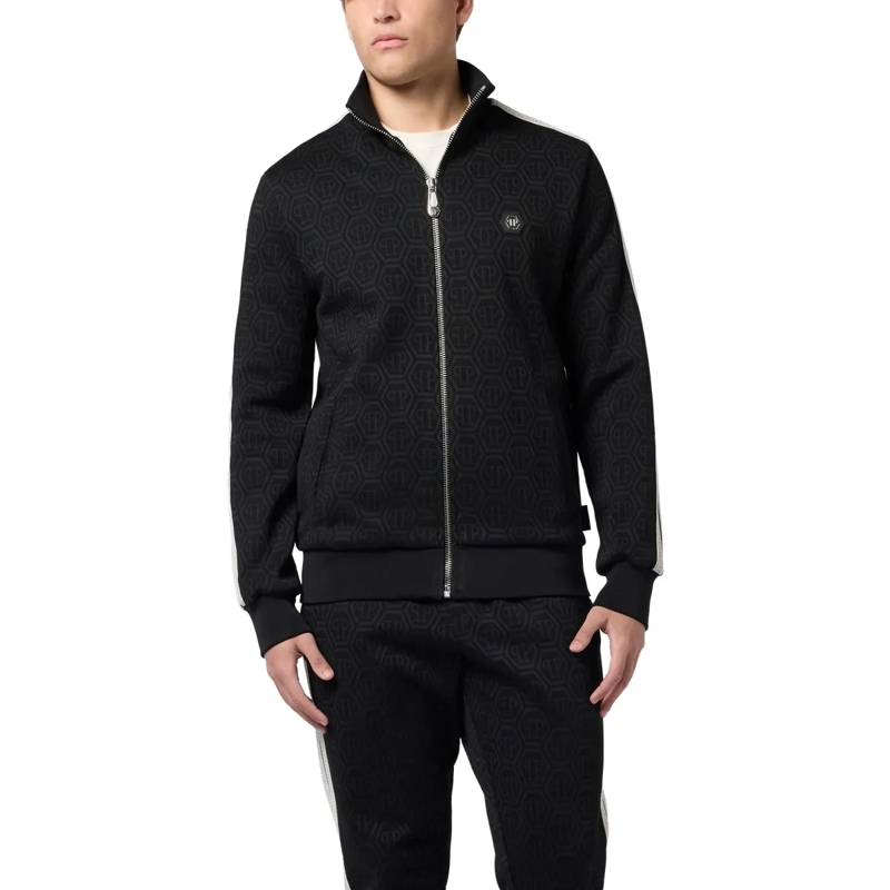 Philipp Plein Daunenjacke Tracksuit Jacket Monogram Monogram schwarz(Image 3)