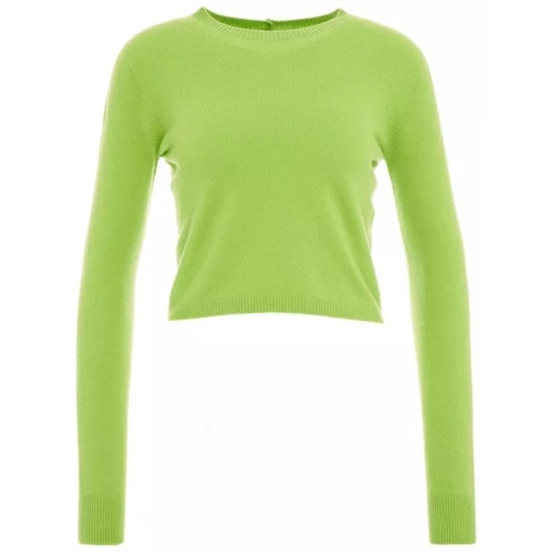 Mvm Green Knit Sweater In Cashmere Green 