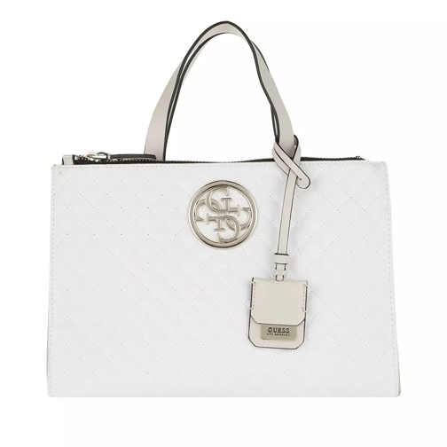 Guess G Lux Status Satchel Snow Multi Tote