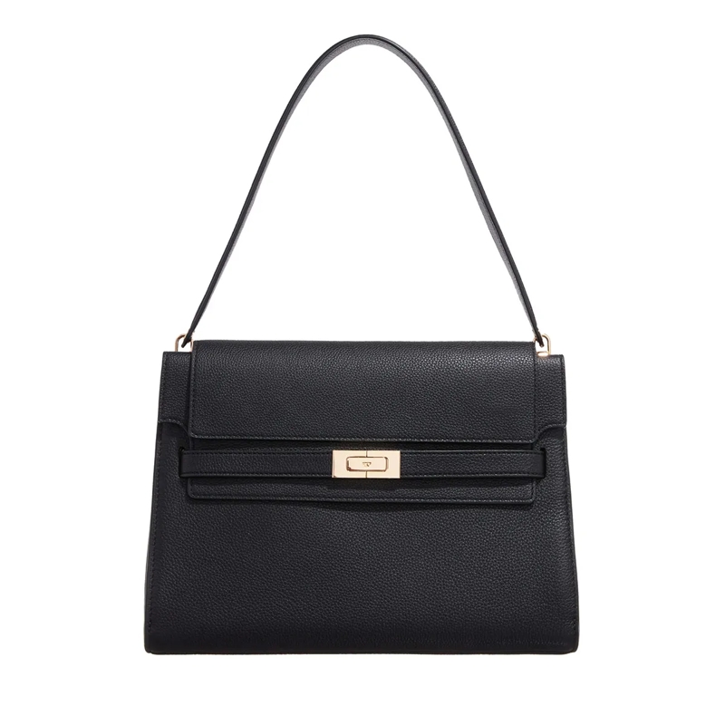Tory Burch Schultertasche Lee Radziwill Pebbled Large Shoulder Bag Black