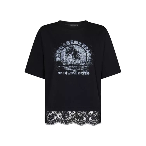 Dsquared2 Black Relaxed Fit T-Shirt Black Magliette