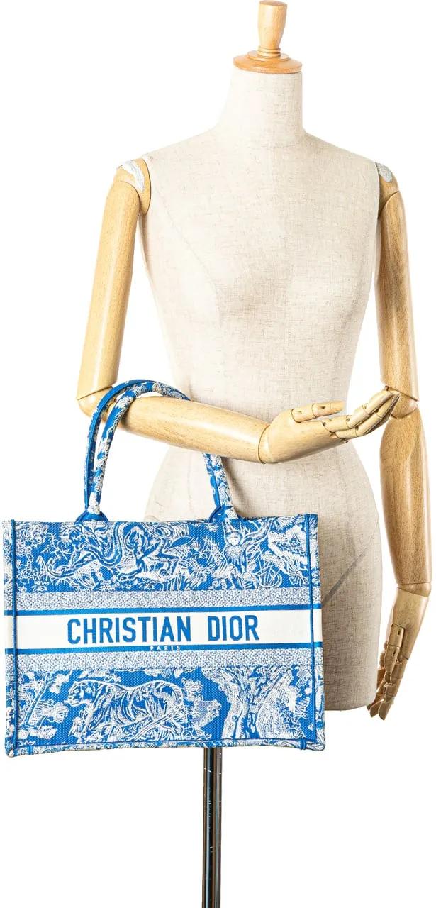 Thumbnail - Christian Dior Shopper - Medium Canvas Embroidered Dioriviera Toile De Jouy - Gr. unisize - in Blau - für Damen