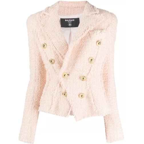 Balmain  Pink Jolie Madametweed 8-Button Jacket Pink