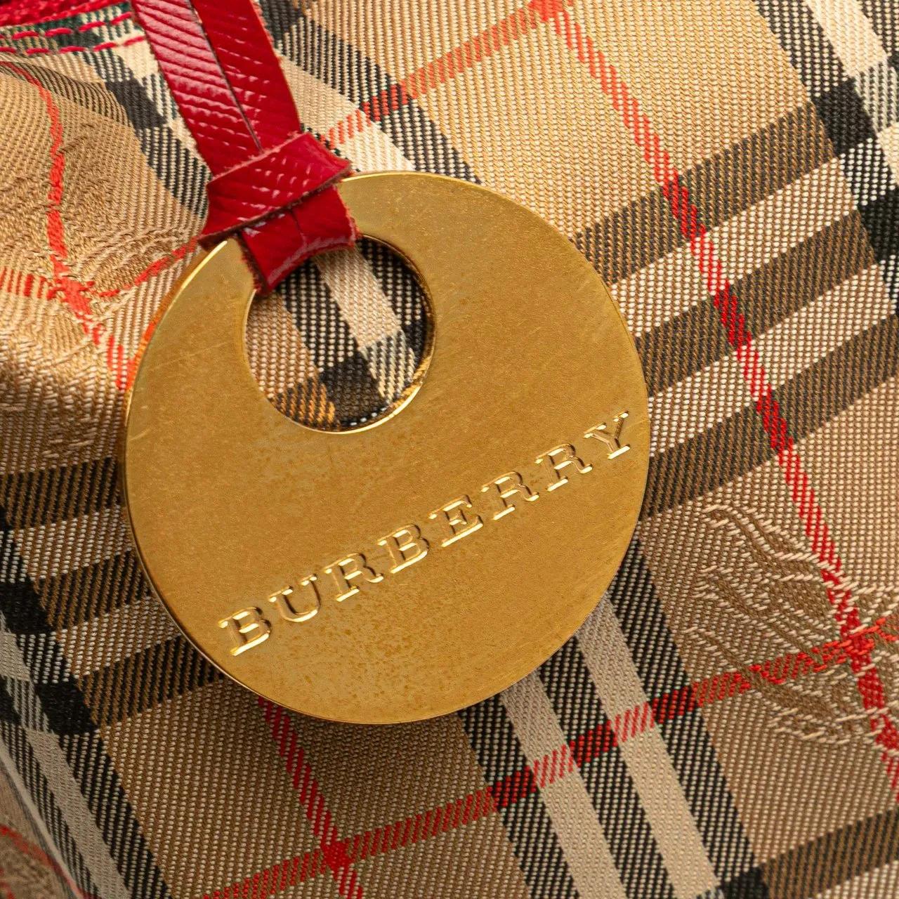 Thumbnail - Burberry Hobo Bags - Haymarket Check Canvas Shoulder Bag - Gr. unisize - in Braun - für Damen