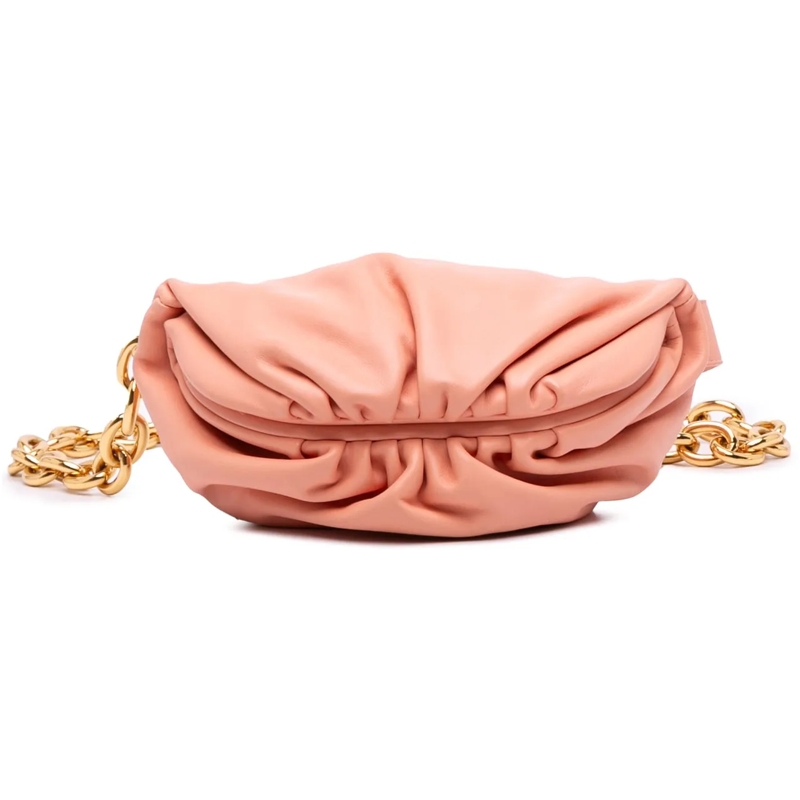Bottega Veneta Sac de ceinture Lambskin Belt Chain Pouch rose