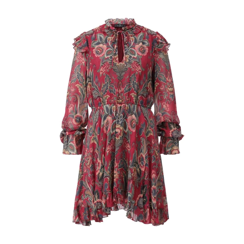 Etro Mini-jurk Midikleid mit Paisley-Muster Rot