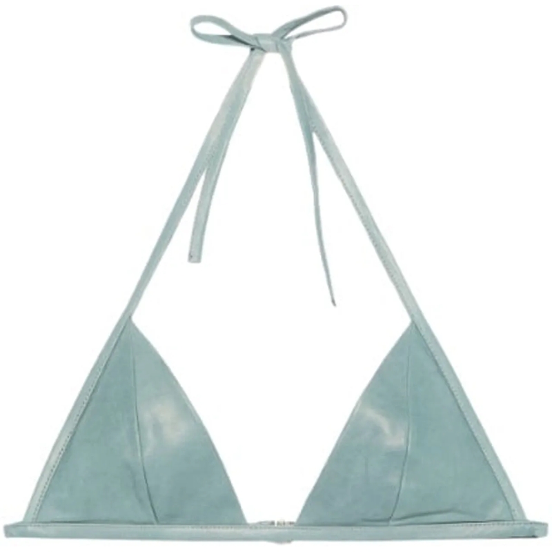 Rick Owens T-shirt Leather Bra Mouthwash blau