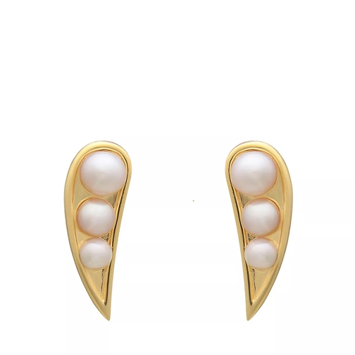 Rachel Jackson London 22K Plated Kindred Pearl Stud Earring gold Oorsteker