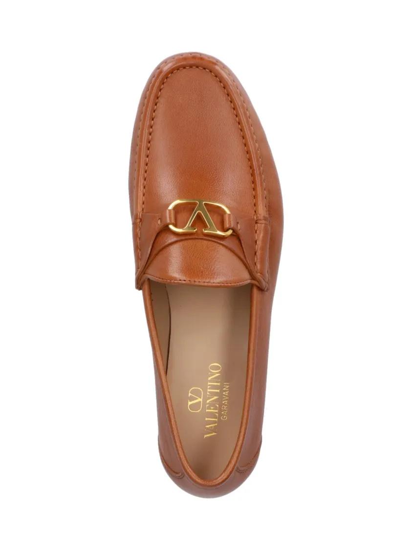 Thumbnail - Valentino Garavani Loafer - Vlogo Signature' Moccasins – Brown - Gr. 41,5 (EU) - in Braun - für Damen
