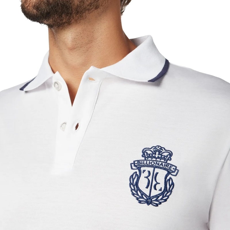 BILLIONAIRE Top Poloshirt Crest weiss(Image 4)