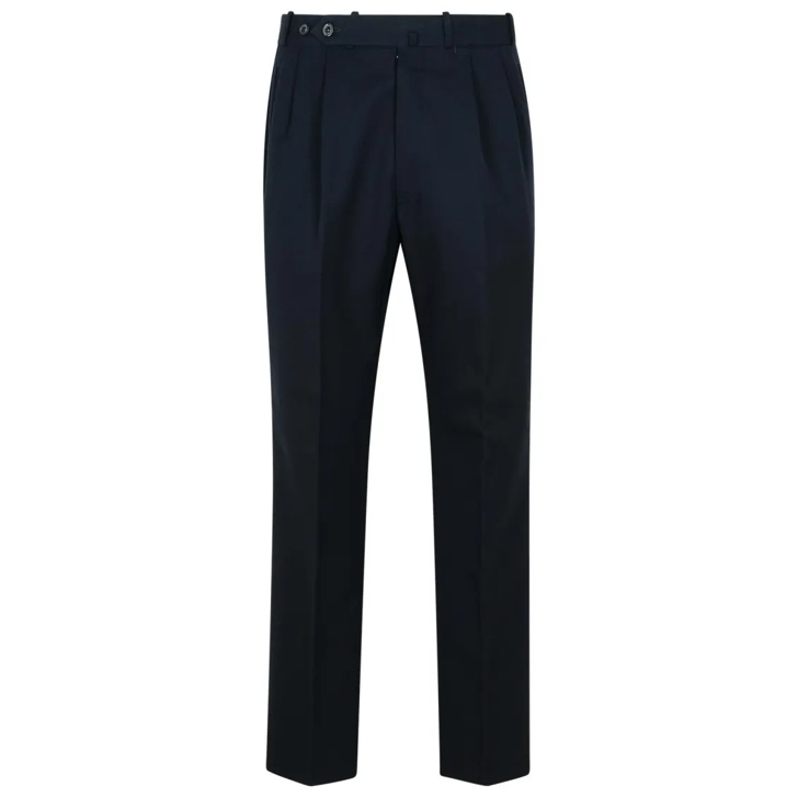 Maison Margiela Navy Virgin Wool Trousers Blue