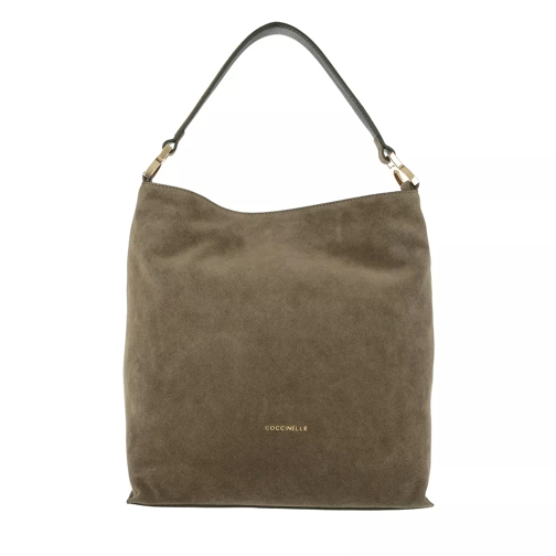 Coccinelle Arlettis Suede Hobo Bag Militaire Hobo Bag
