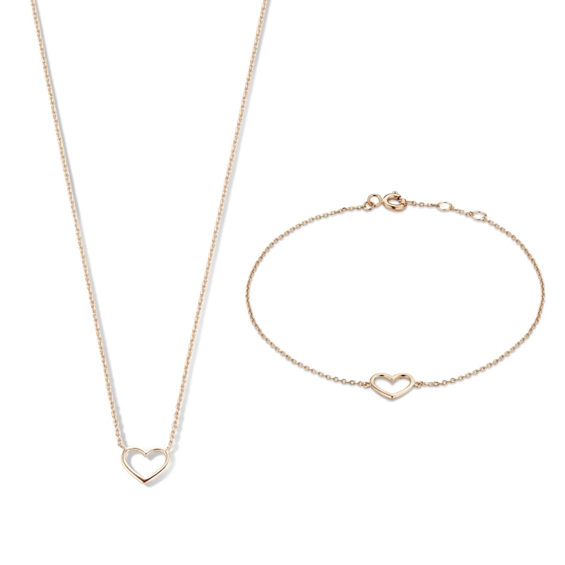 Isabel Bernard Bracelet Cadeau d'Isabel 585 Roségold Geschenkset Roségold