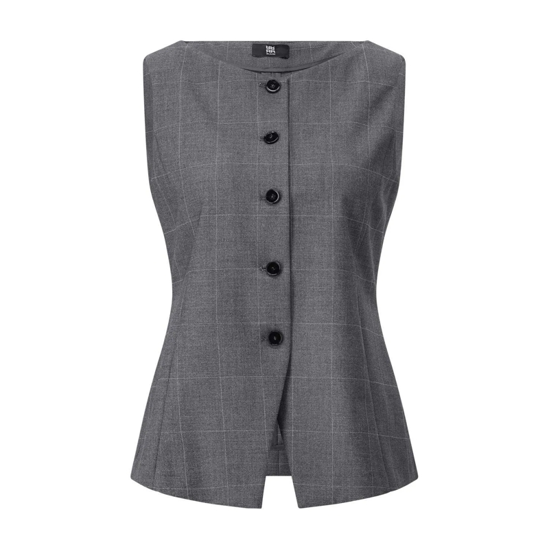 Riani Weste Weste mit Karo-Muster Grau