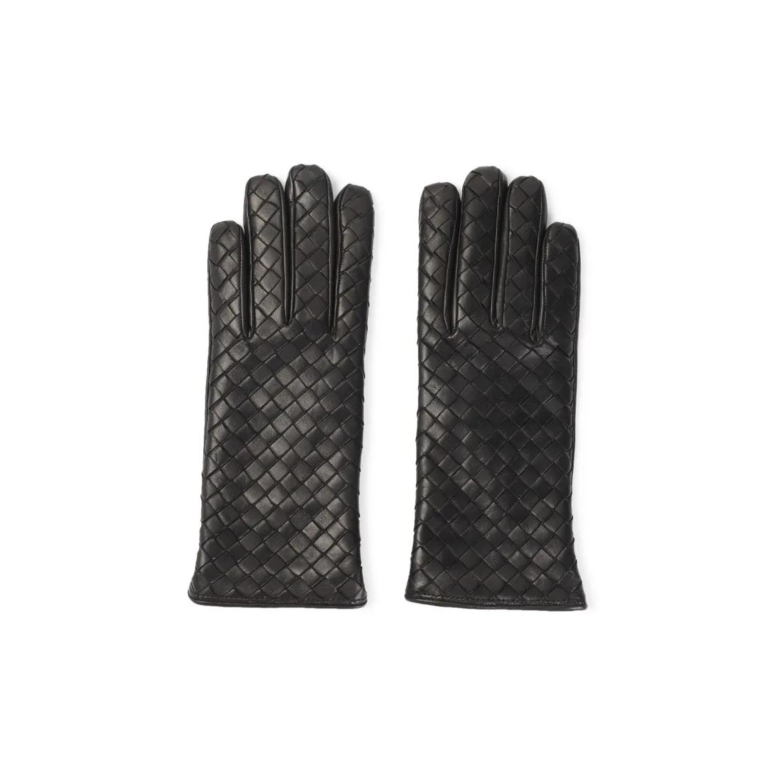 Bottega Veneta Handschuhe - Intrecciato Gloves - Gr. 8 - in Schwarz - für Damen