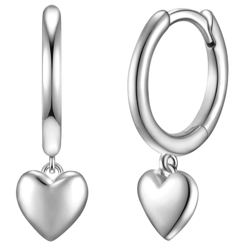 Glanzstücke München Ohrhänger Sterling Silber Creolen Herz silber