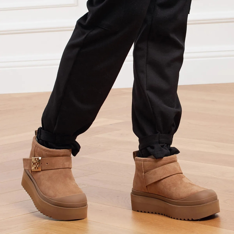 Tory Burch Enkele laarsjes Mellow Shearling Platform Boot Light Chestnut / Gold(Image 2)