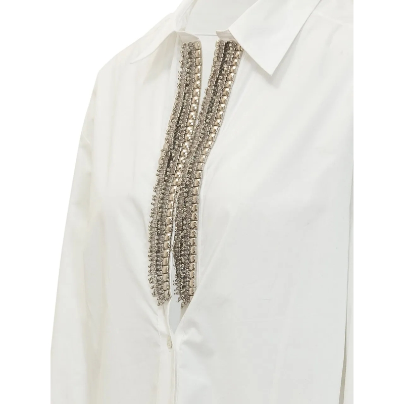 Pinko Bluse Capirai Camicia con Applicazioni weiß(Image 4)