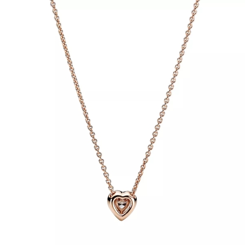Pandora Collier court Funkelndes Herz Collier-Halskette 14k Rose gold-plated unique metal blend (Image 2)