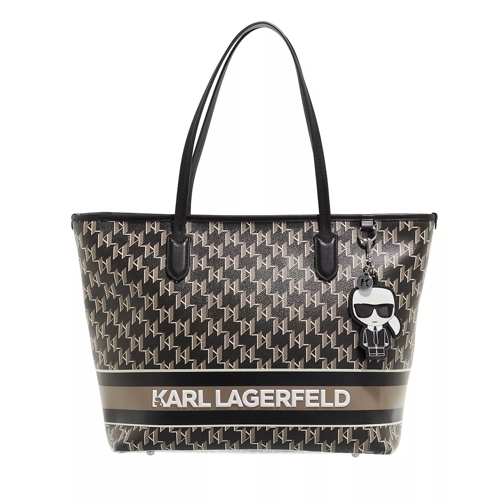 Karl Lagerfeld Ikonik Mono Stripe Tote Black Shopping Bag