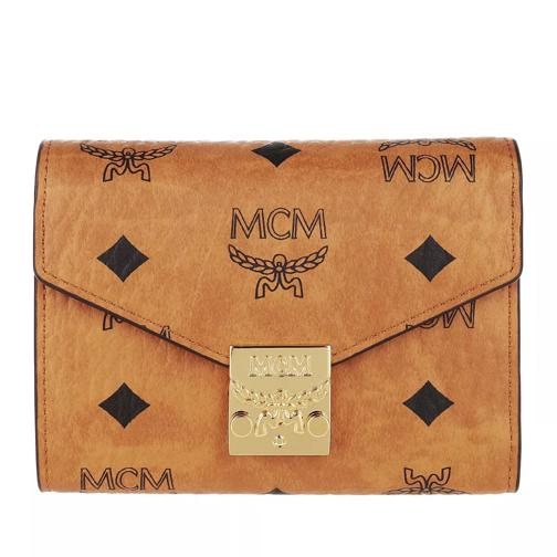 MCM Patricia Wallet Cognac Vikbar plånbok