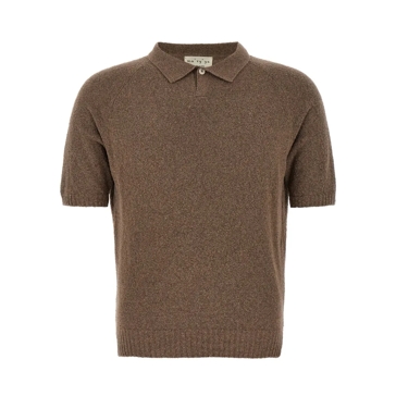 Tシャツ・カットソー MA' RY' YA SS25 Boucle cotton polo shirt (YPK002 C8) MA'RY'YA Bouclé Cotton Polo Shirt Brown | Polo shirt