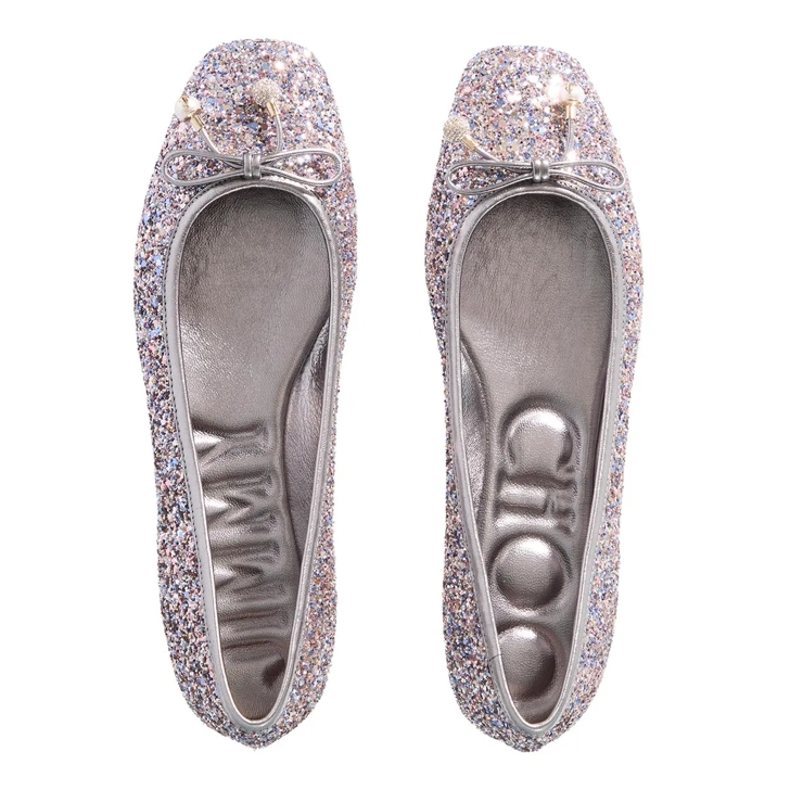 Jimmy Choo Elme Glitter Ballerine Shoes Sprinklemix | Ballet