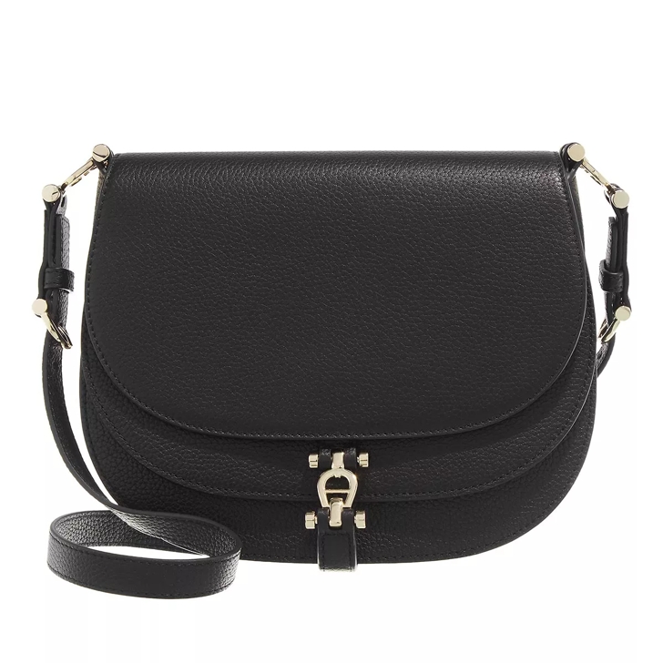 AIGNER Deli Black Saddle Bag