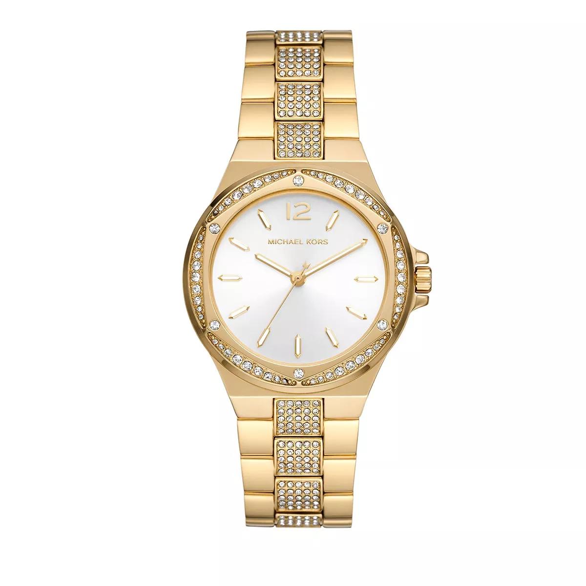 Michael Kors Michael Kors Lennox Three Hand Stainless Steel Watch Gold Quarz Uhr 5848