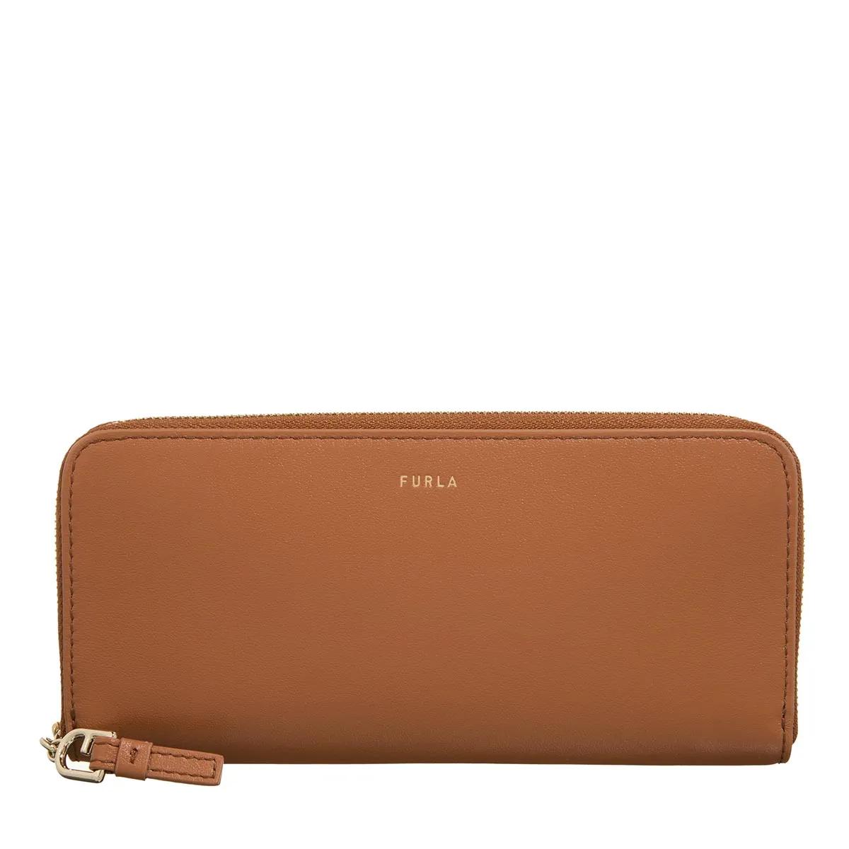 Furla Portemonnaie - Furla Nuvola L Zip Around Slim - Gr. unisize - in Braun - für Damen