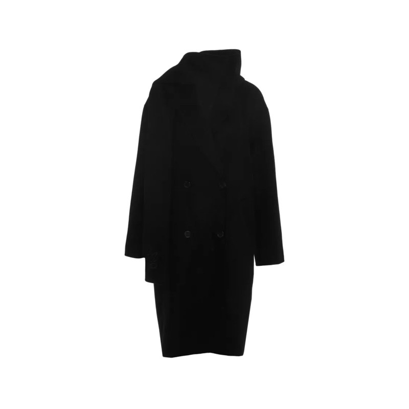 LIU JO Overgangsmantel Scarf-Neck Coat Black