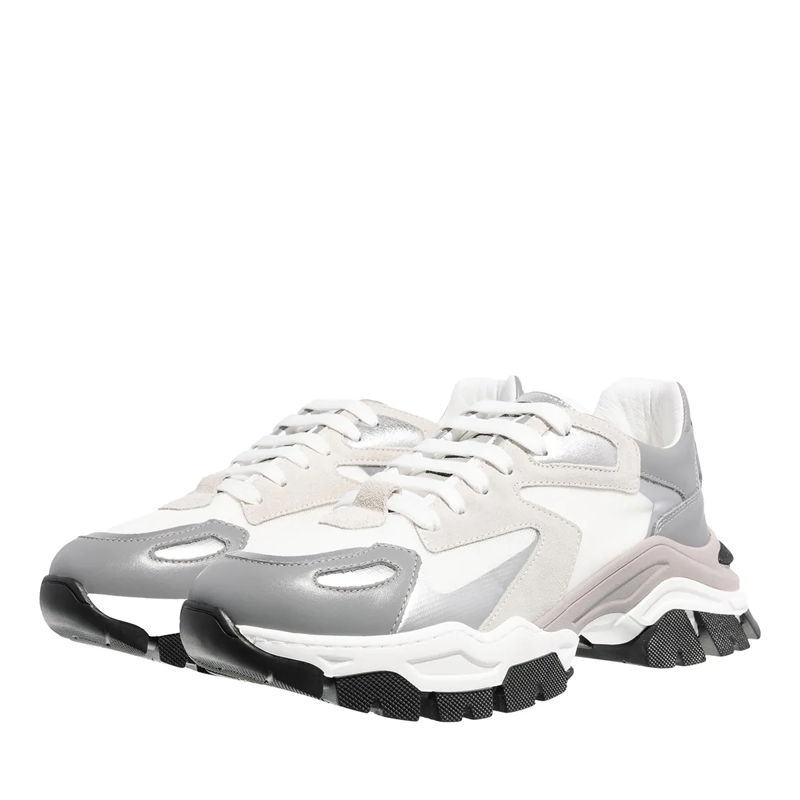 Moschino Low-Top-Sneaker Race Sneaker Perla/Argento/Bianco