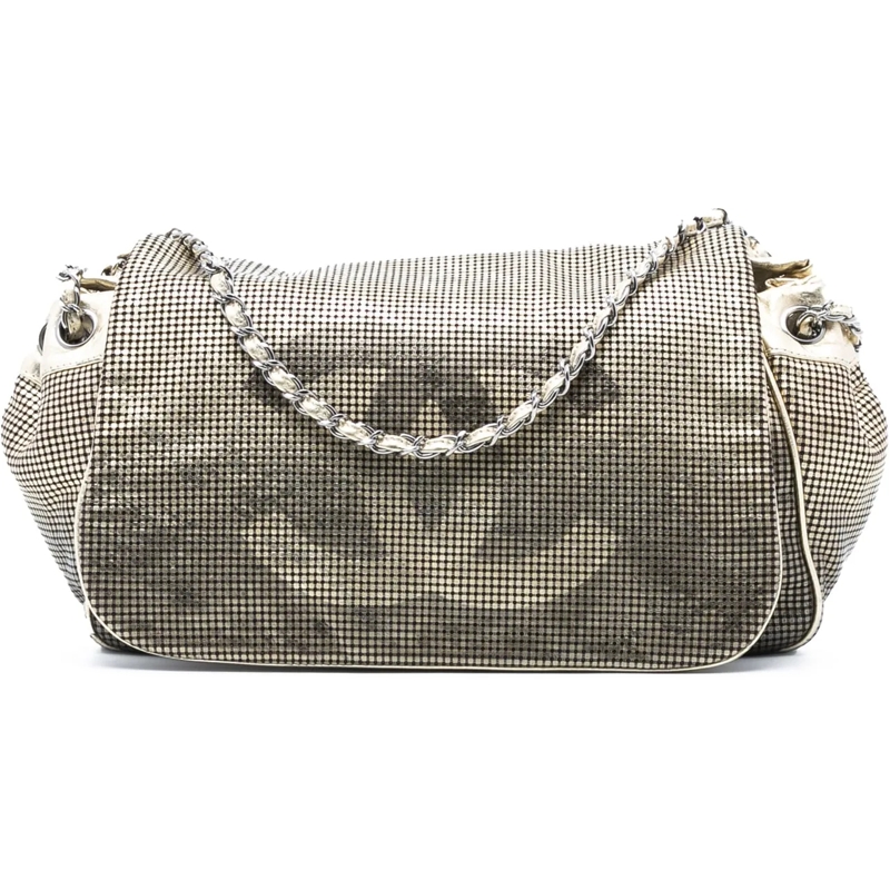 Chanel Schultertasche Perforated Lambskin Hollywood Accordion Flap gold