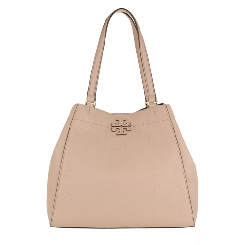 Tory Burch McGraw Carryall Tote Pebbled Leather Devon Sand Tote