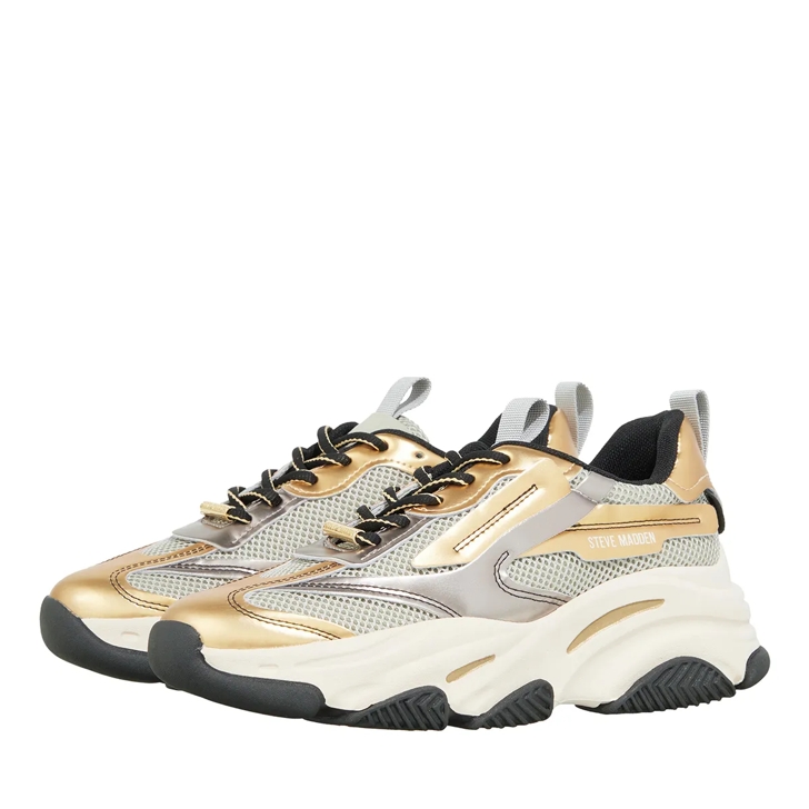 【Steve Madden】POSSESSION-E Trainers ゴールド 入手困難 Steve Madden Possession-E Coconut Milk/Bronze | Low-Top Sneaker