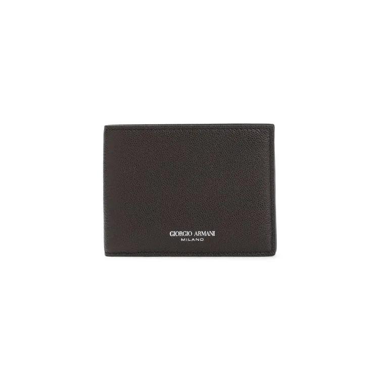 Giorgio Armani Portemonnaies - Testa Di Moro Calf Leather Bi-Fold Wallet - Gr. unisize - in Braun - für Damen