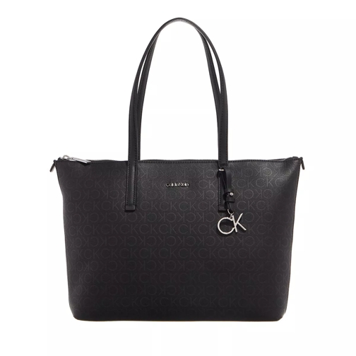 Calvin Klein Ck Must Shopper Medium Epi Mono Black Mono Borsa da shopping
