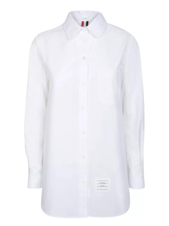 Thumbnail - Thom Browne - White Cotton Long Sleeve Shirt - Größe 40 - white