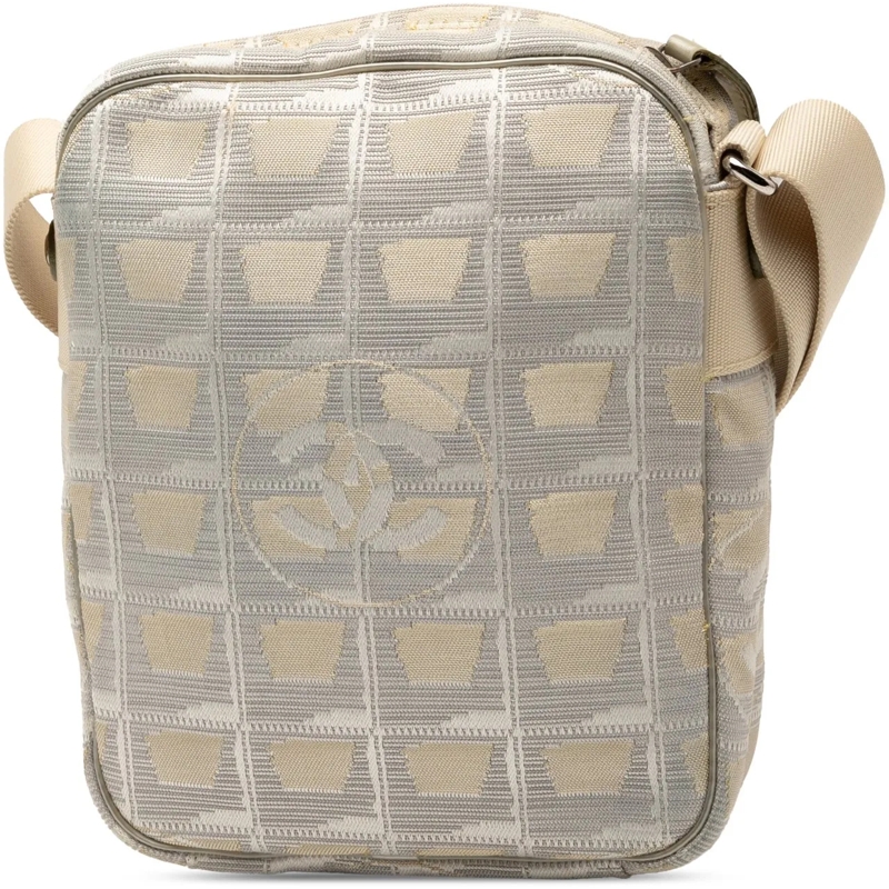 Chanel Schultertasche New Travel Line Nylon Crossbody grau