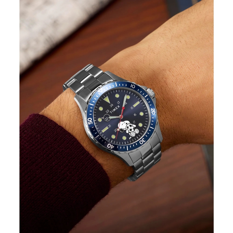 Timex Quarzuhr Quarz-Analoguhr Timex X Peanuts Navi Soccer silber(Image 6)