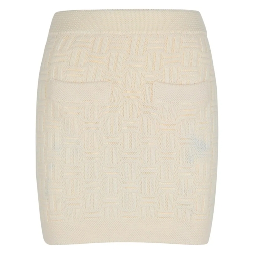 Casablanca Mini-Röcke Wool Blend Miniskirt White