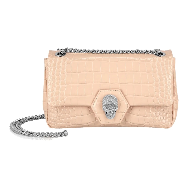 Philipp Plein Schultertasche Schultertasche Skull Mit Schmucksteinen nude