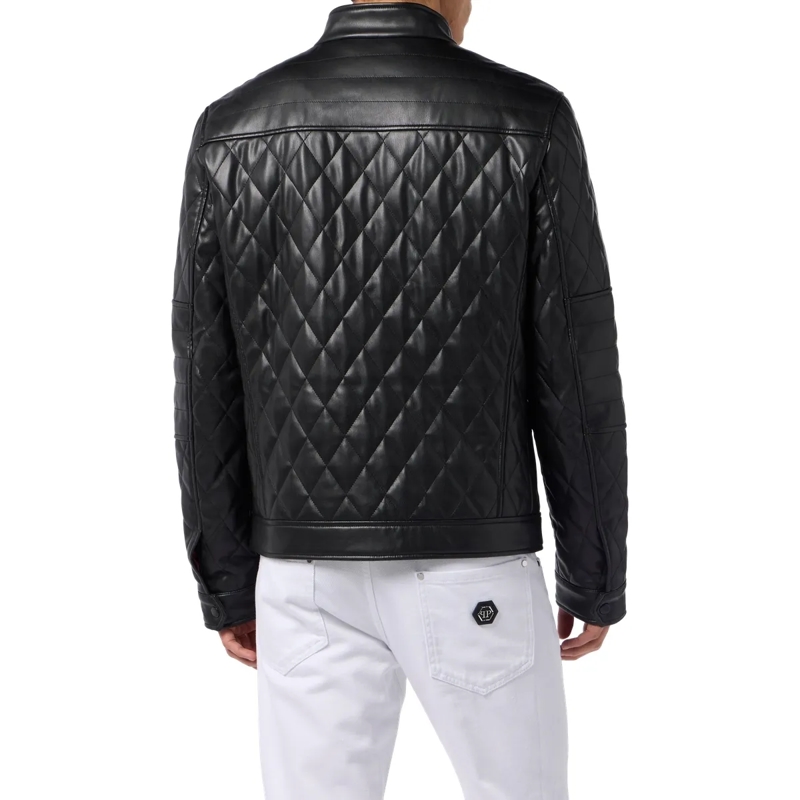 Philipp Plein Lederjacke Jacke schwarz(Image 2)