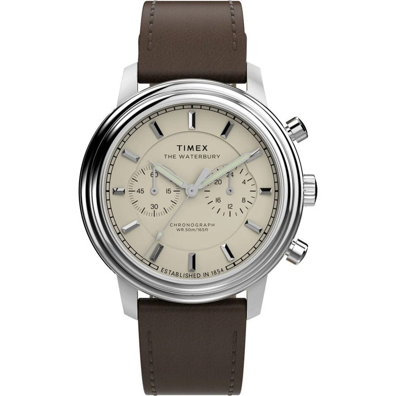 Timex Quarzuhr Quarz-Chronographenuhr Waterbury Metropolitan Chro braun