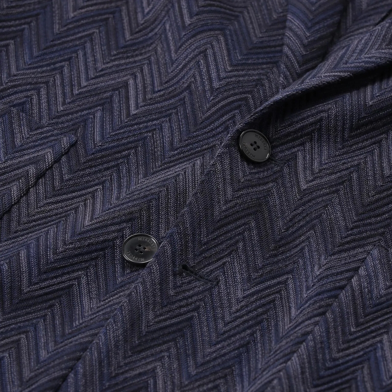 Missoni Anzugjacke Sakko mit Zickzack-Muster blau(Image 5)