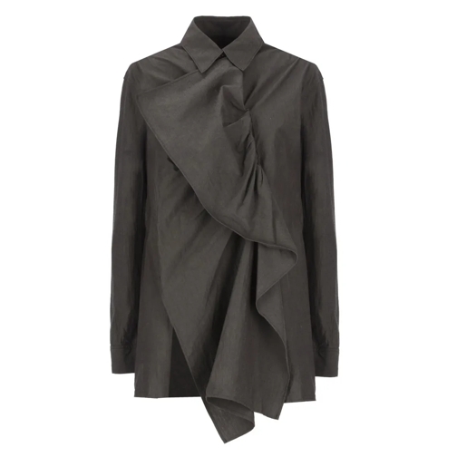 Y-3 Dark Grey Cotton Shirt Grey Camicie